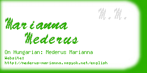 marianna mederus business card